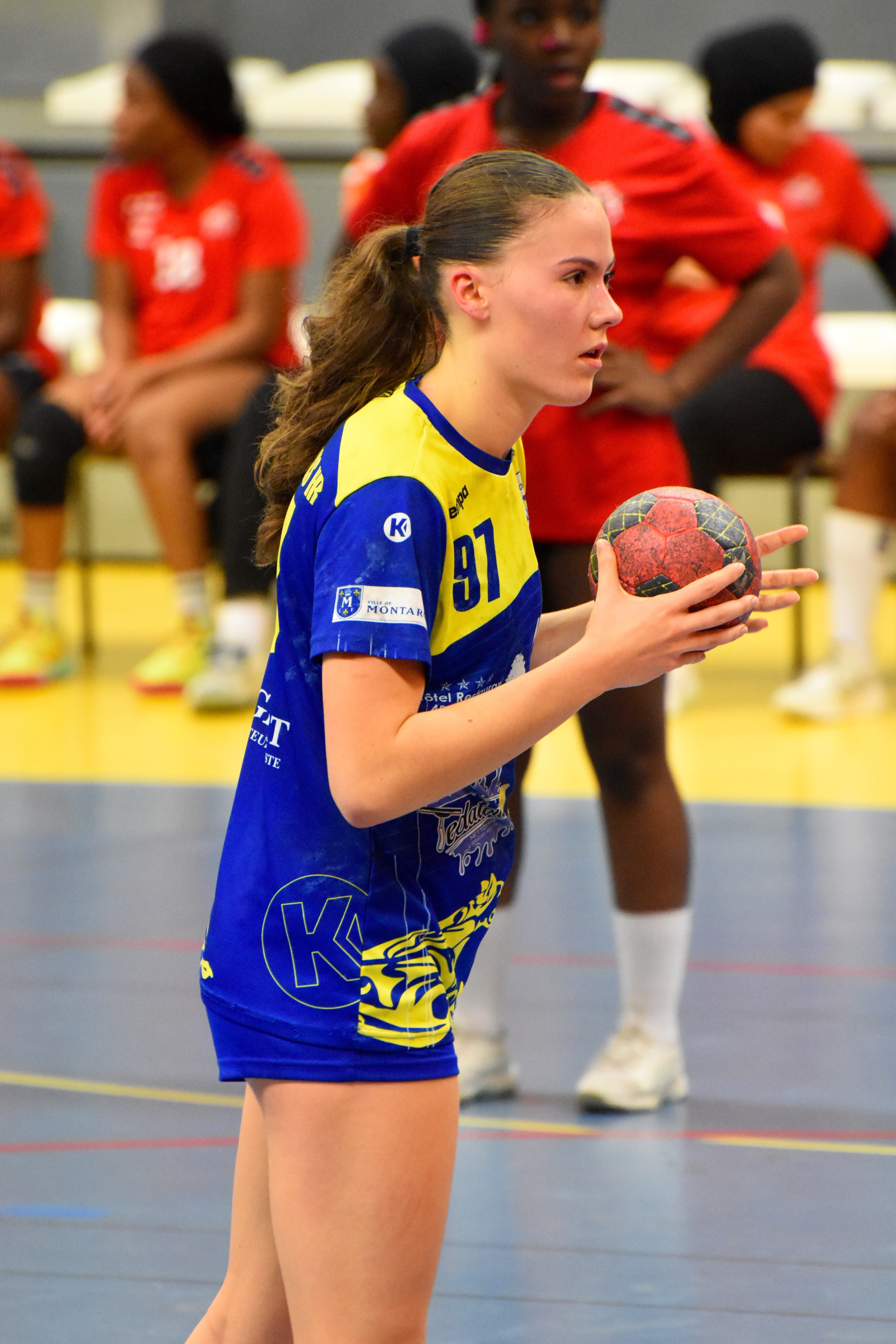 Les joueuses de l’USM Montargis en match — USM–Évry — DSC_0861